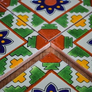 50 Azulejos Mexicanos. Pintados a mano 4x4&quot;