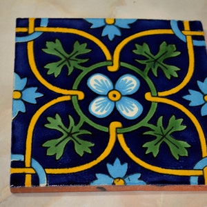 11 piecesTalavera Tiles 6x6 "handmade.