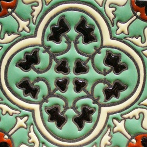 10   Mexican Talavera Tiles handmade- Hand painted 4 "X 4"