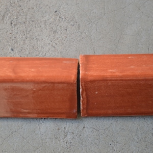 12~ 2&quot; x 4&quot; Mexican Talavera tile trim Washed Terra Cotta Brown