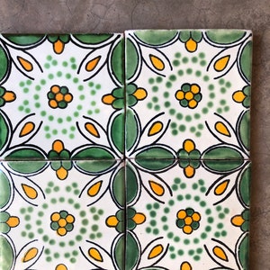 40 Mexican Talavera Tiles handmade- Hand painted 4 "X 4"