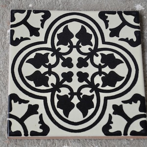 50 Mexican Talavera Tiles handmade- Hand painted 4 &quot;X 4&quot;----Off white