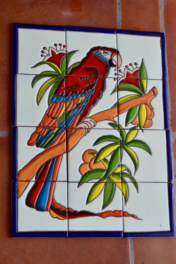 12 pieces Mexican Tile Wall Mural Etsy