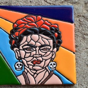 Talavera Mexican Tile Mosaic Day of the Dead  /  Frida kahlo  Tiles