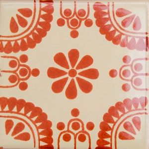 12 Mexican Talavera Tiles handmade, Hand painted 4 &quot;X 4&quot;