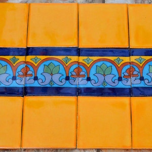 12 Mexican Talavera Tiles. Hand made-Hand painted 4 "X 4"/ Mix