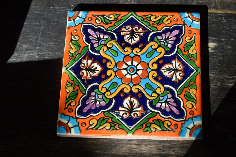 24 Mexican Talavera Tiles.hand Painted 4 1/4 Etsy Canada