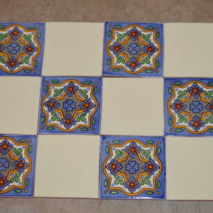 24 Mexican Talavera Tiles.Hand painted 4 "X 4"-