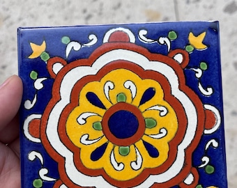 60 Mexican Talavera Tiles.Hand painted 4 "X 4"