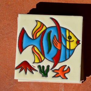 6 Piastrelle Talavera Mariposas 4x4&quot;