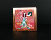 Day of the Dead Party Tableau on Copper Original with Stand