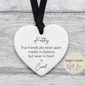 True Friends, Long Distance Friendship Gift, Missing You, Goodbye Gift, Best friend, Moving Away Gift, send love, Friendship Quote, Birthday