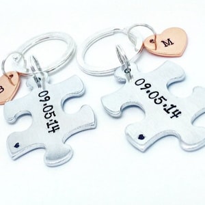 jigsaw keyring, personalised puzzle keyring,couple gift, boyfriend gift, girlfriend gift, anniversary gift, valentines gift, wedding gift