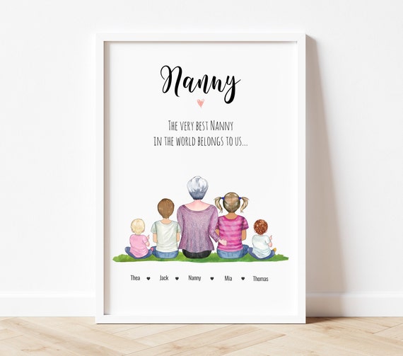 Nanny Bear, A Cool Gift For The Best Grandma, Present Idea Nanny Bear, A Cool Gift For The Best Grandma, Present Idea