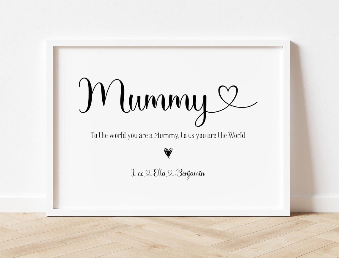 Mummy Gifts,personalised Print, Birthday Gift for Mum, Mom, Mommy