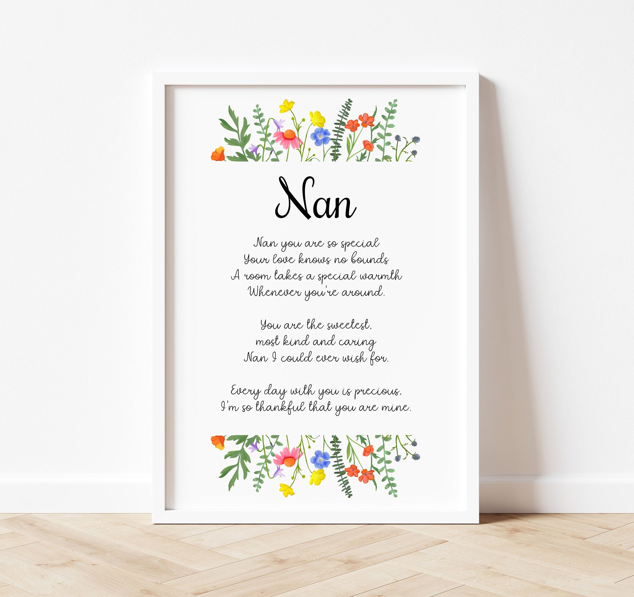 Nanny Giftspersonalised Print Birthday Present For Nan - Etsy Ireland