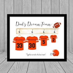 Download Fathers Day Gift Football Print Dads Dream Team Gifts For Etsy