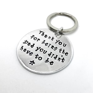 Step dad gifts- step parent gift- personalised dad keyring- stepfather keychain- gifts for him - father of the bride gift - Father&#39;s Day