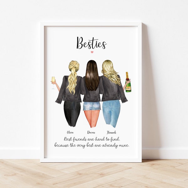 Impresión de amistad, regalo de mejor amigo, regalos de mejor amigo, regalos para amigos, cita de amistad, imprimible, impresión personalizada, regalo de cumpleaños para ella