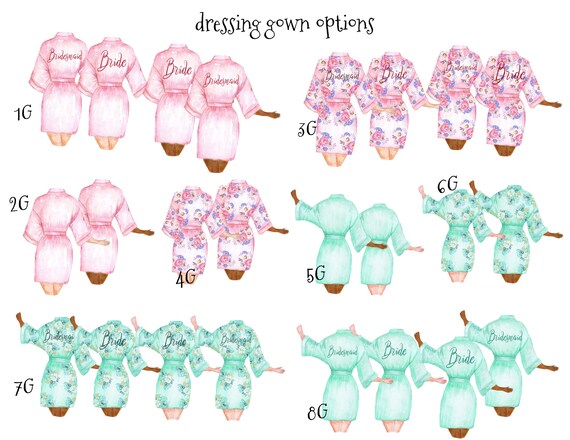 Bride tribe top dressing gown