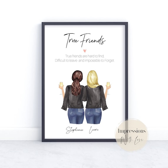 Personalized Best Friend Gifts Personalized Best Friends Print Friendship  Gifts Bestie Gift Best Friends Gift Ideas Printable 