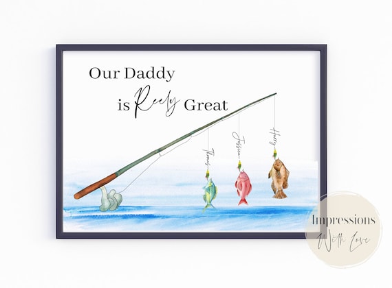 Fishing Gift for Dad Daddy, Father's Day Gift, Personalised Fishing Gifts,  for Men, Print, Fisherman Gift, Birthday Gift, Reely Great Daddy -   Canada