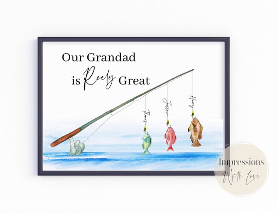 Fishing Gift for Grandad, Father's Day Gift, Personalised Fishing Gifts,  for Men, Print, Fisherman Gift, Birthday Gift, Reely Great Grandad -   Canada