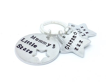 Mummy/ mum gift- for her - mother days keyring / keychain - mom/mommy - mummys little stars- personalised present