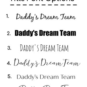 Fathers Day gift, football print, dads dream team, gifts for dad, personalised print, printable gift, gifts for him, custom football gift image 5