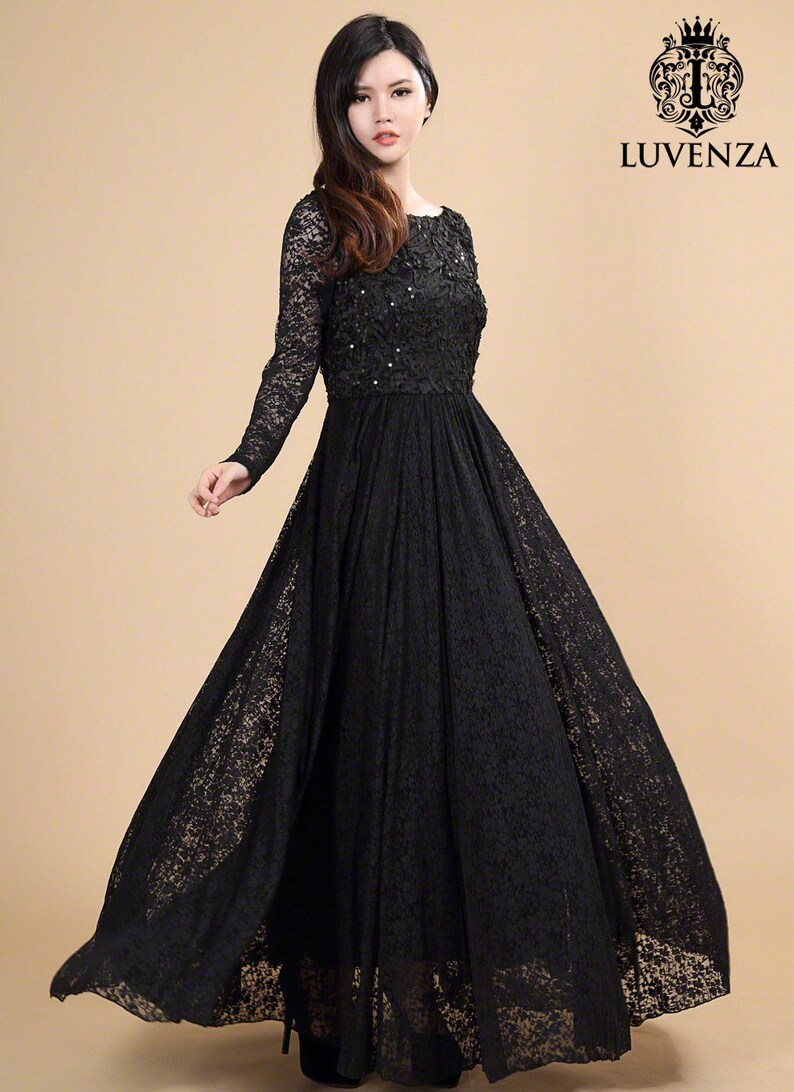 Black and White Lace Prom Dress