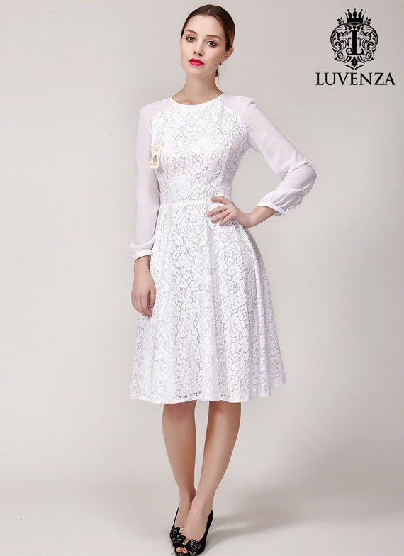 White Lace Mini Dress