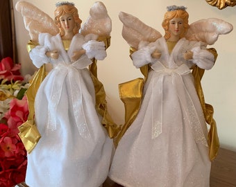 Christmas Angels - Can Be Used As Christmas Tree Topper - Pretty!