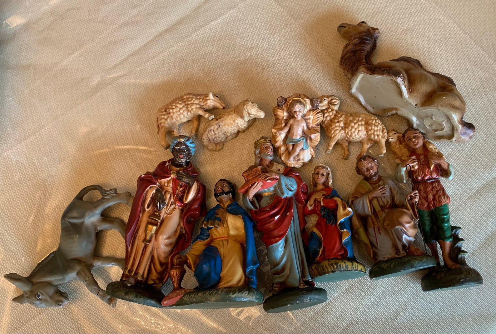 Vintage/antique German Nativity Set 7.5 Inch Scale Lighted Etsy
