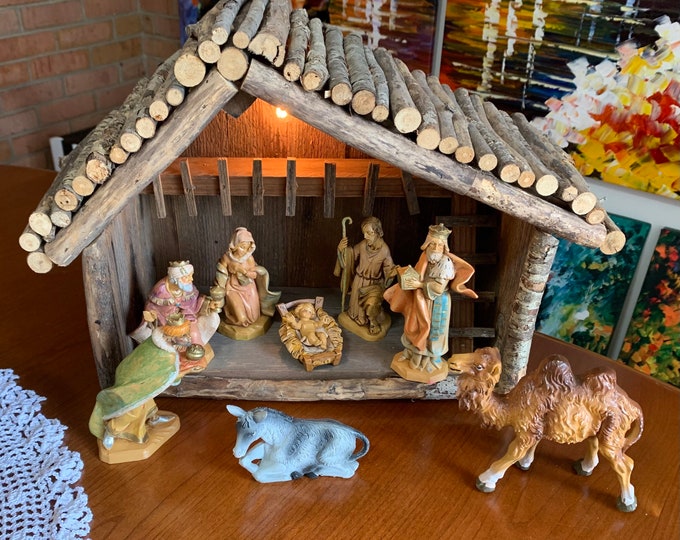 1991 Fontanini Depose Italy Lighted Nativity Set Lighted Fontanini
