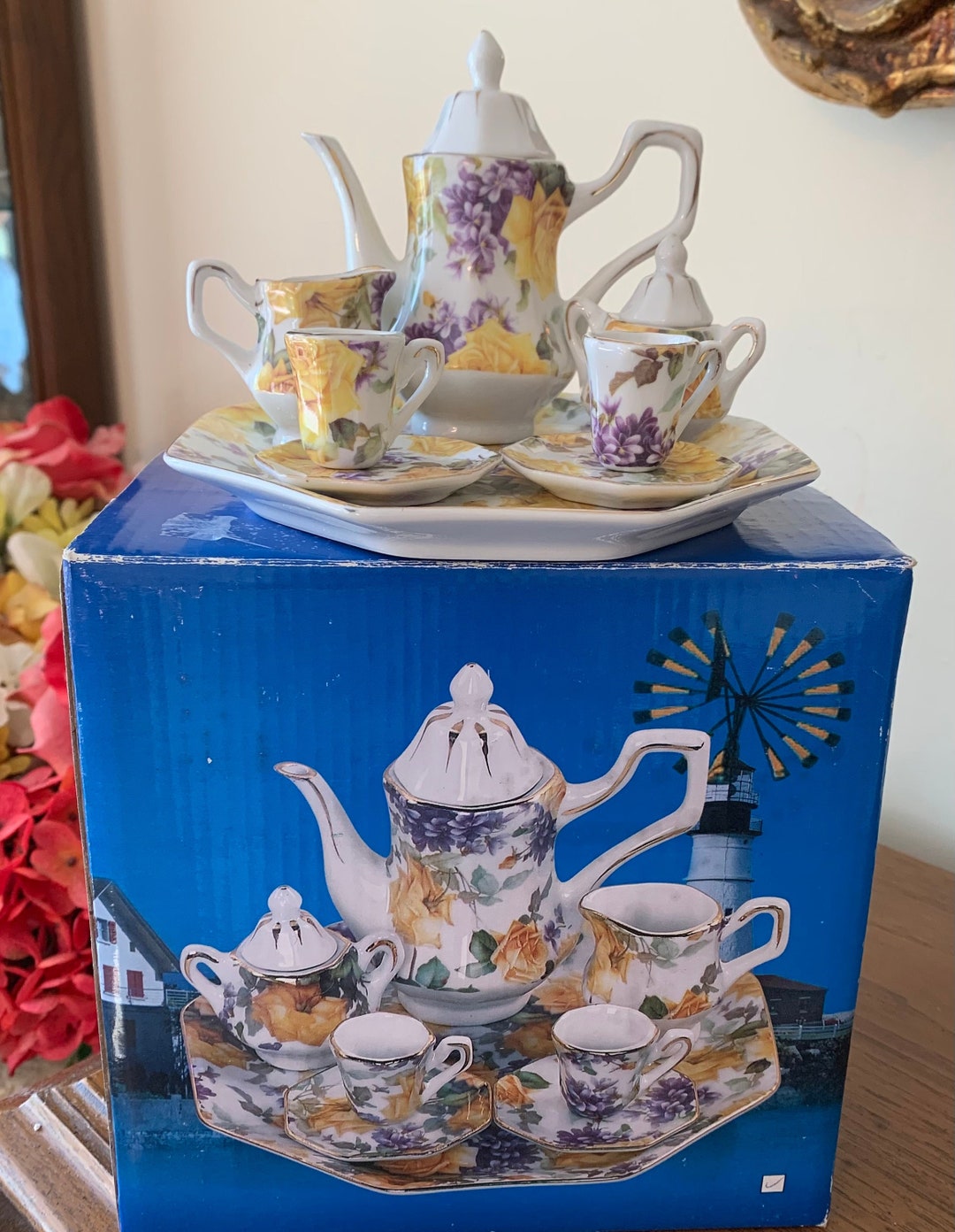 Child's Play Tea Set in Original Box Home Decor Excellent Condition Etsy