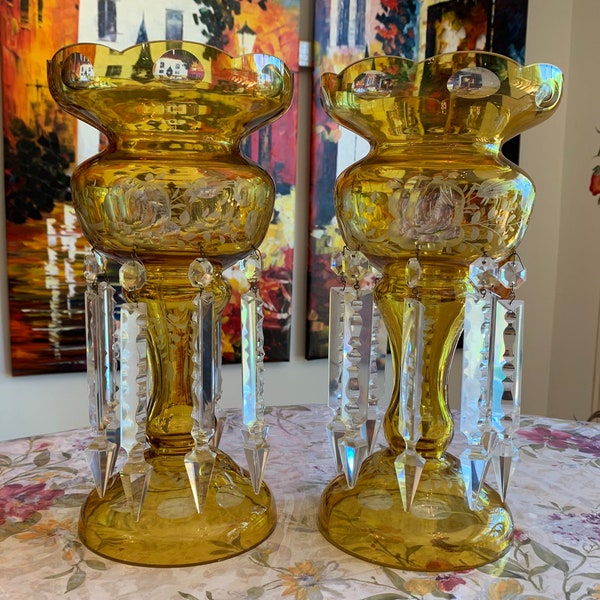 Mantle Luster Prisms Etsy