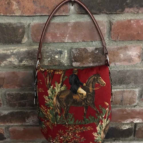 Equestrian Horse Purse Fox Hunt Handbag Purse Lauren Red Etsy