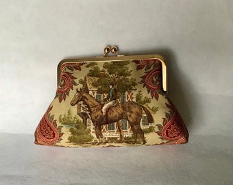 Horse Handbag Equestrian Race Horse and Jockey  Kentucky Derby Purse