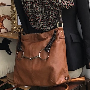 Equestrian Horse Purse Leather Horse Bit Tote Leather Handbag