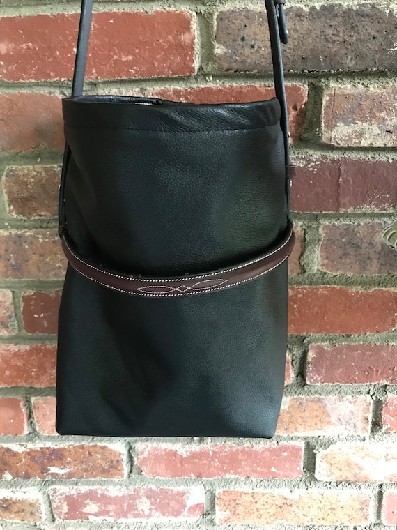 Leather Equestrian Tote Bag, Horse Lover Purse Famous Plaid Horse Blanket Bucket Bag