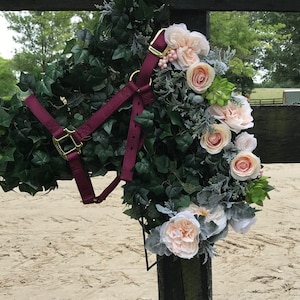 Equestrian HORSE  HEAD WREATH  Horse Decor Equestrian Gifts