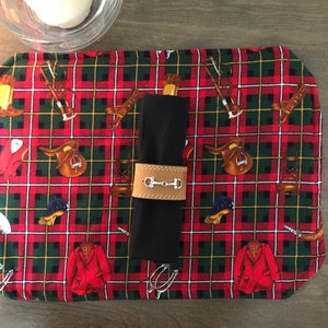 Horse Placemats Equestrian Placemats Gifts Placemats Fox Hunt Table Setting Set of 4