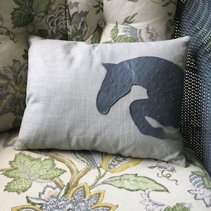 Equestrian Pillow Horse Pillow Horse Silhouette Pillow Equestrian Decor