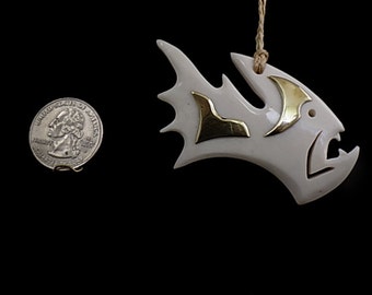Custom bone fish necklace
