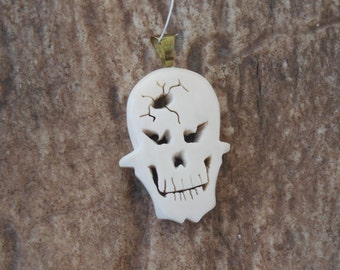 Handgemaakte been schedel hanger