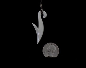Bone fish hook necklace