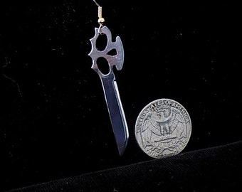 Knuckle knife earring