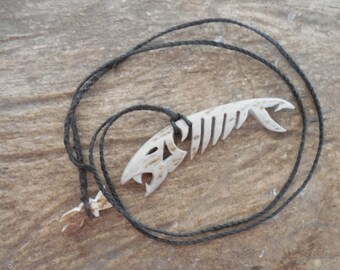 8cm handgemaakte gewei vis ketting