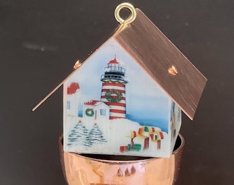 Copper Roofed, Decorative Birdhouse Ornaments, NEW Christmas Collection,  Choice of 9 styles, Price is per ornament