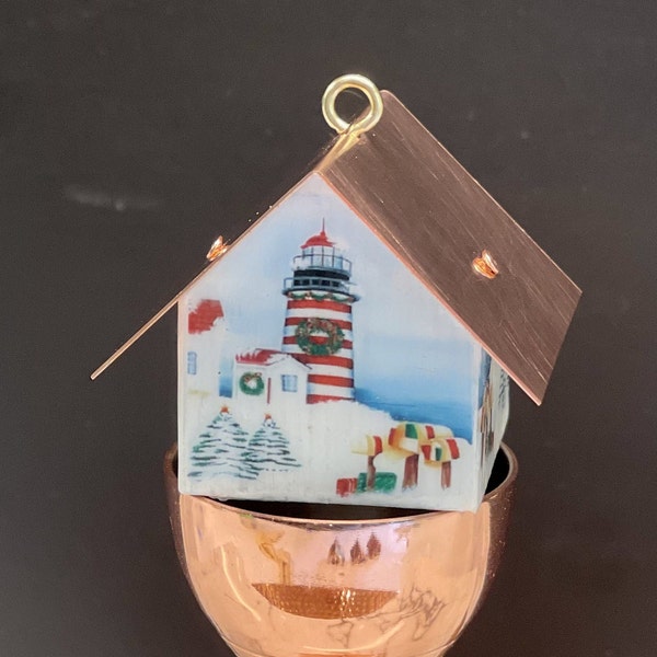 Copper Roofed, Decorative Birdhouse Ornaments, NEW Christmas Collection,  Choice of 9 styles, Price is per ornament